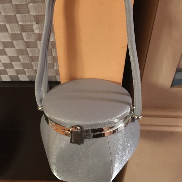 Handbags - PRICE IS VERY FIRM Silver Shimmer Round Shaped Eve
